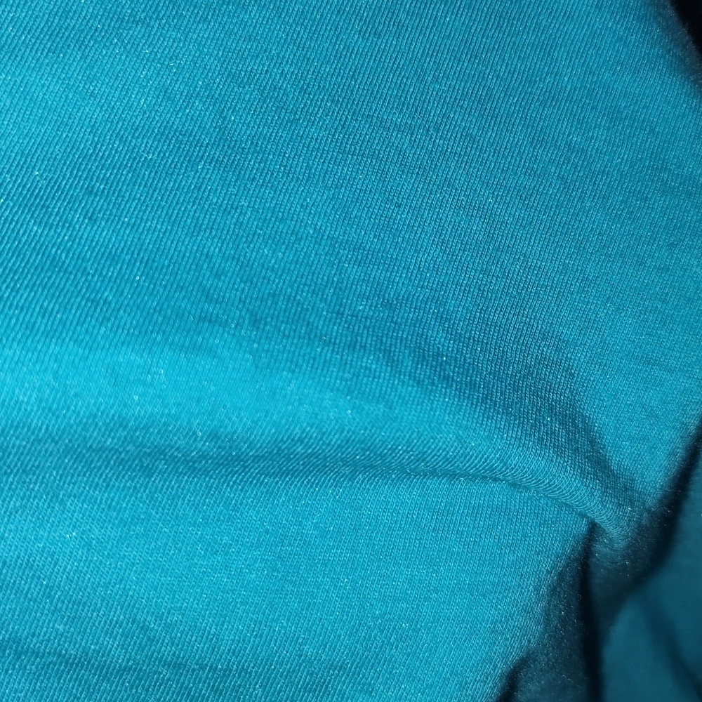 Talbots Blue Turquoise Large Shirt With Ruffle Neck - Picture 6 of 9
